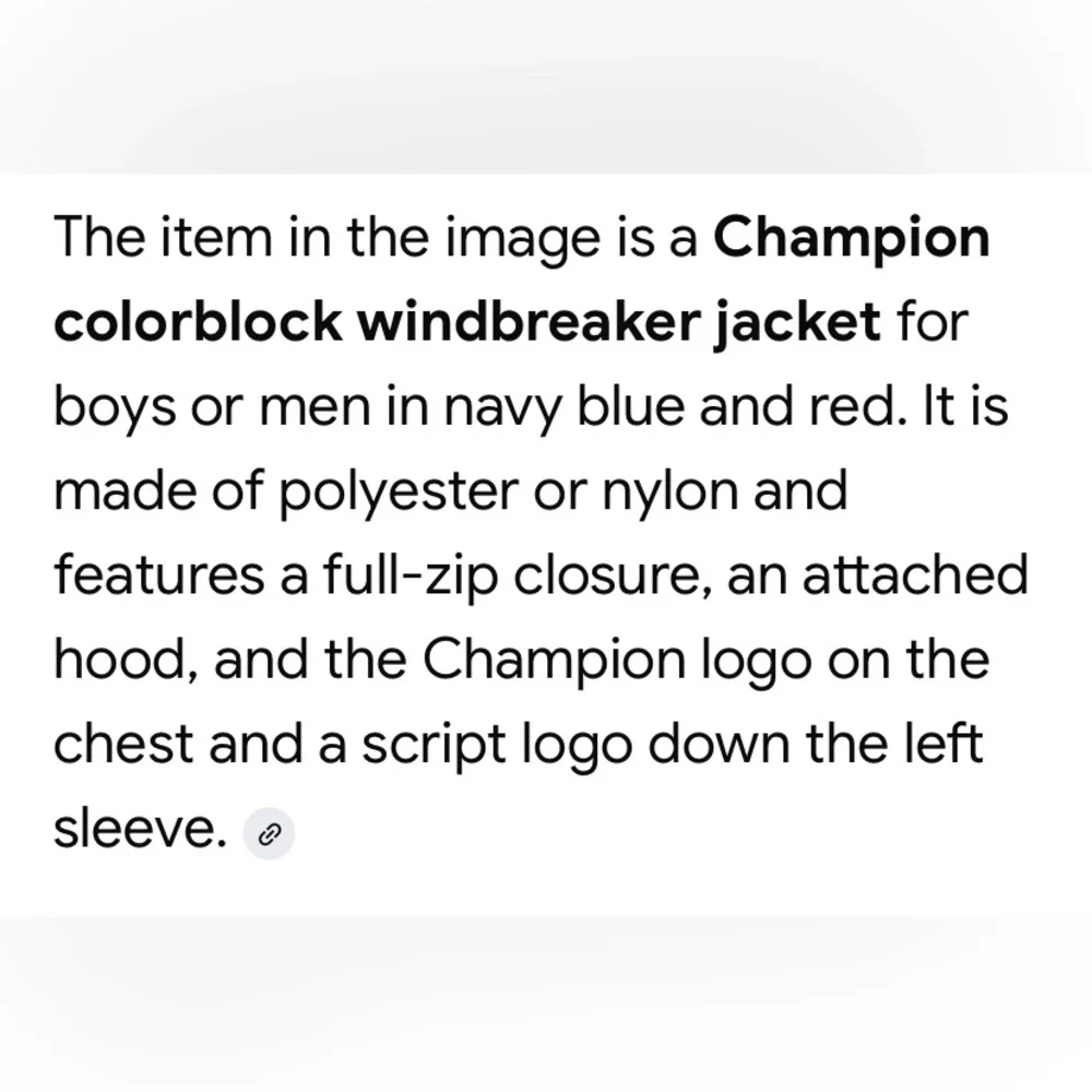 Champion Blue Red Color Block Zip Up Hooded Windbreaker Jacket - NWOT - Large